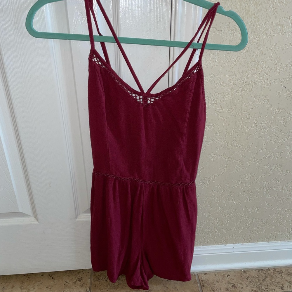Medium Hollister Maroon Romper